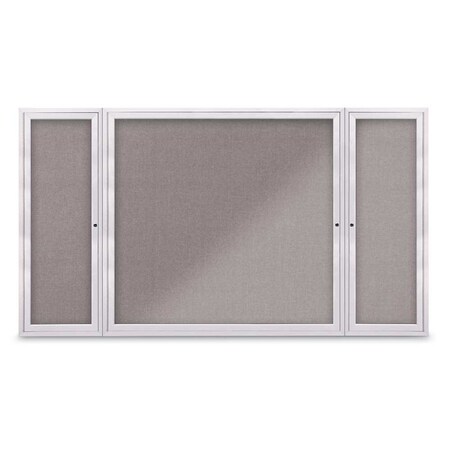 United Visual Products Indoor Enclosed Combo Board, 48"x36", Gold Frame/White Porc & Keylime UVCB4836G-WHTPORC-KEYLIME